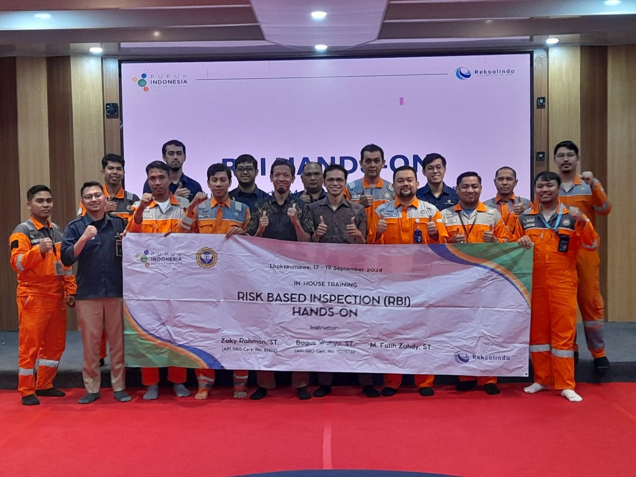 In-house Training Risk Based Inspection (RBI) Hands-On – PT Pupuk Iskandar Muda | Lhokseumawe, 17 - 19 September 2024