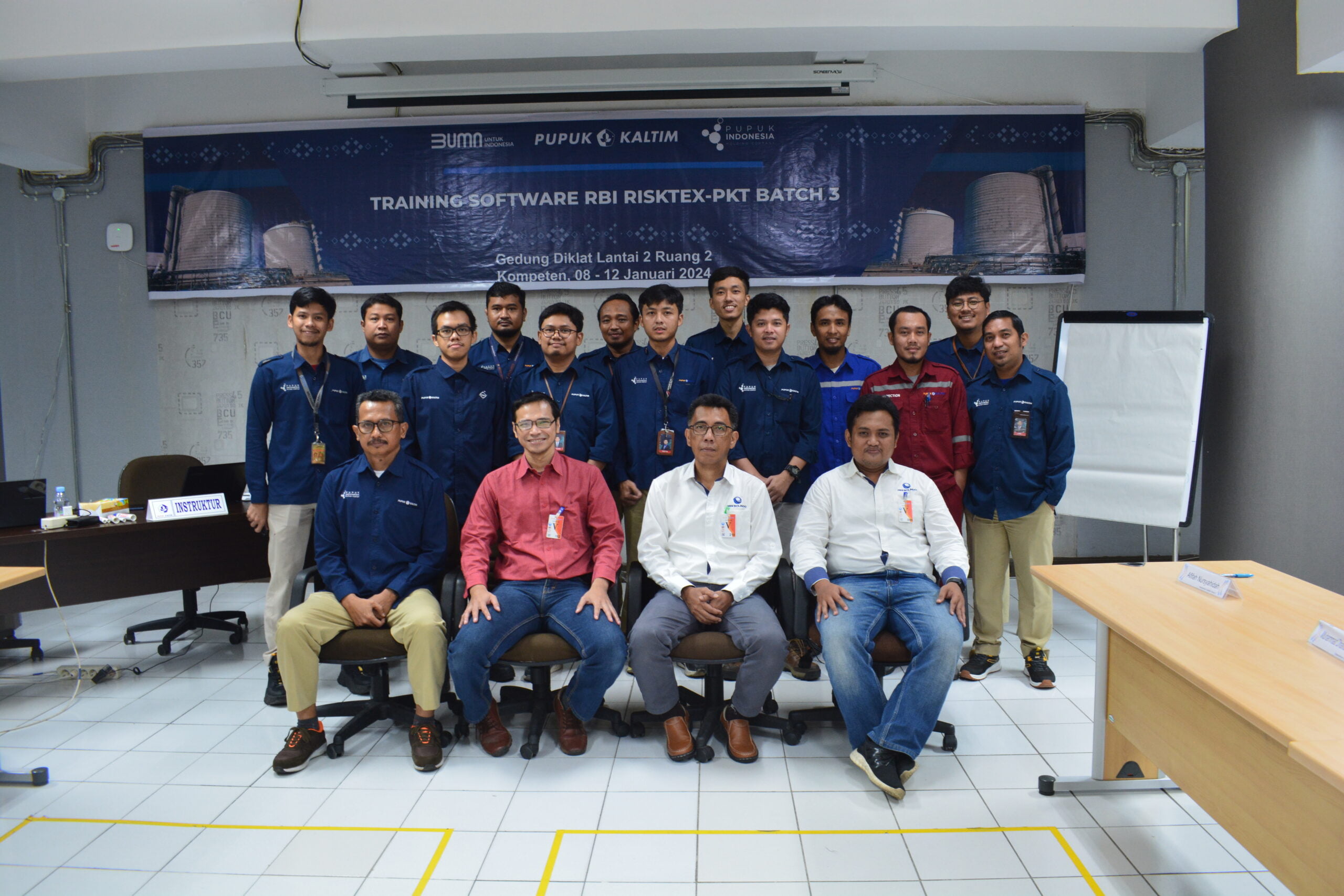 In-house Training Risk Based Inspection (RBI) & RISKTEX-PKT Software – PT. Pupuk Kalimantan Timur | Bontang, 8 - 12 Januari 2024
