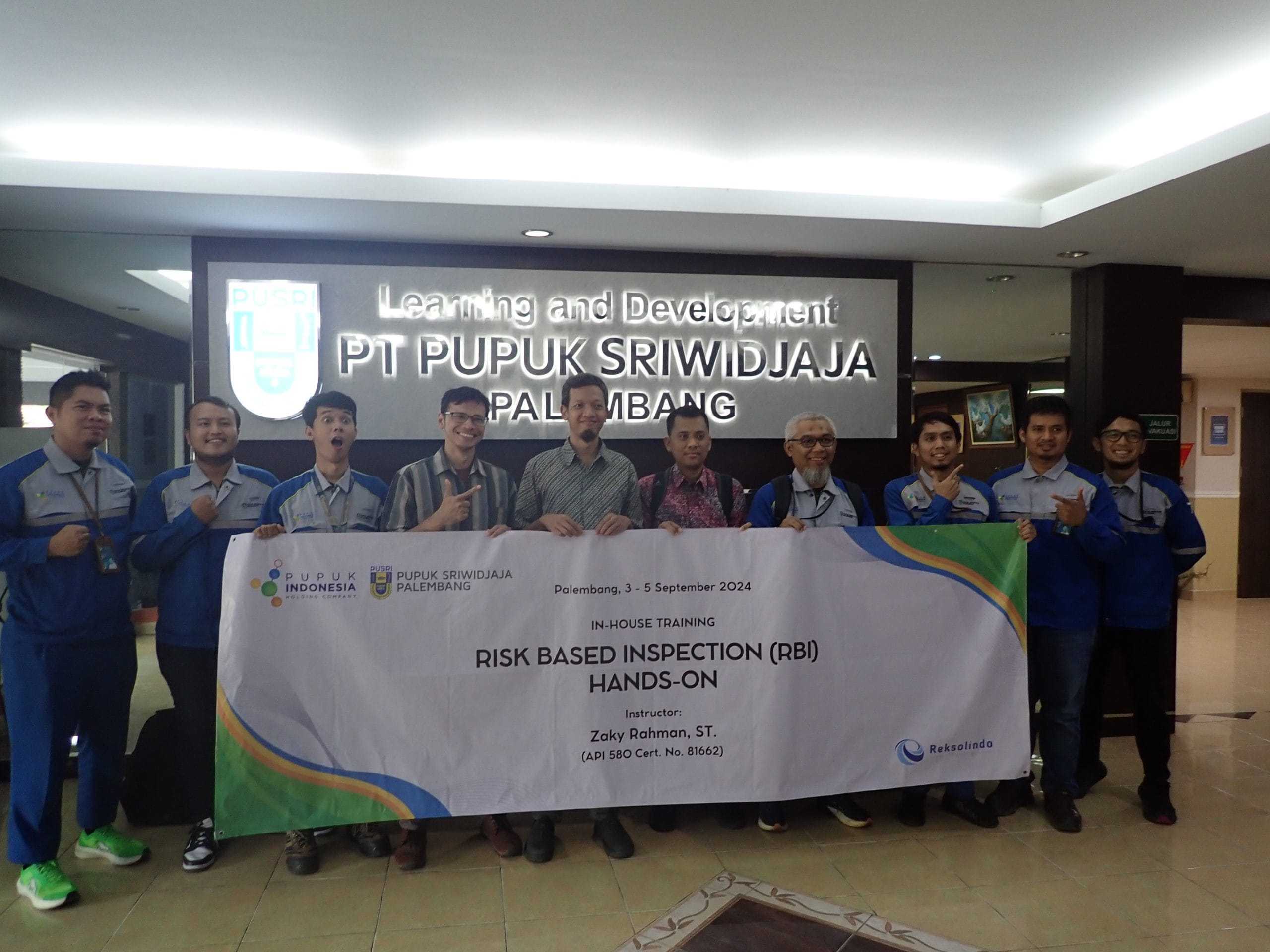 In-house Training Risk Based Inspection (RBI) Hands-On – PT Pupuk Sriwidjaja | Palembang, 3 - 5 September 2024