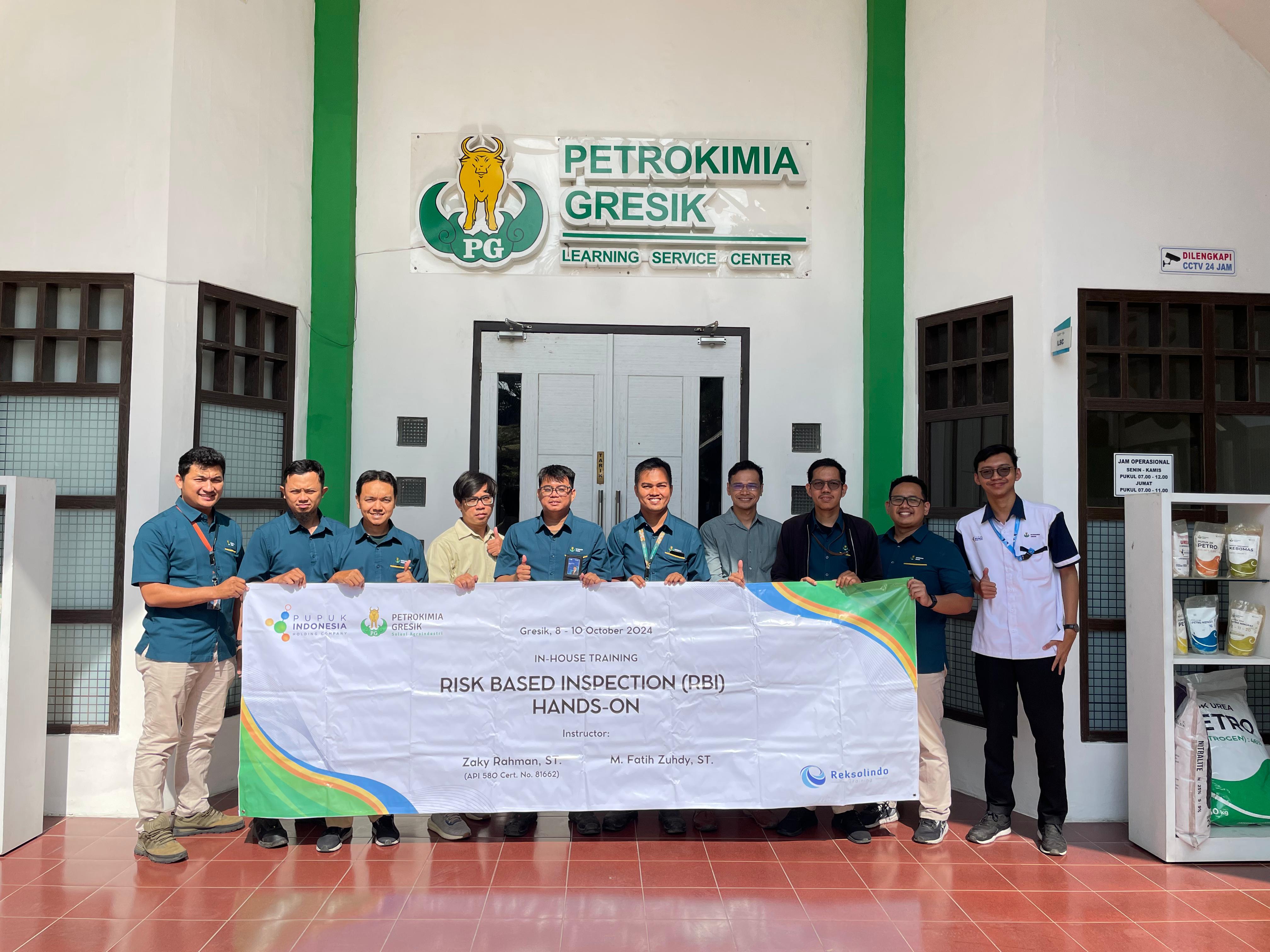 In-house Training Risk Based Inspection (RBI) Hands-On – PT Petrokimia Gresik | Gresik, 8 - 10 Oktober 2024