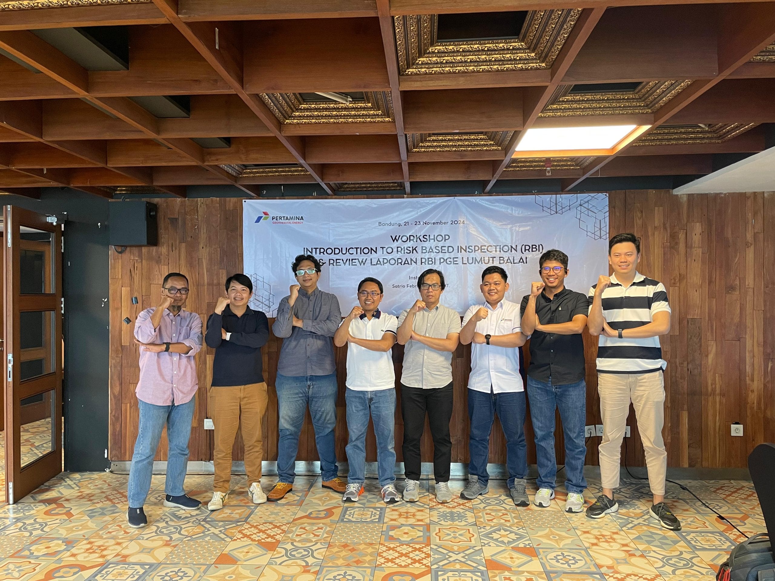 Workshop Introduction to Risk Based Inspection (RBI) & Review Laporan RBI  – PT. Pertamina Geothermal Energy area Lumut Balai | Bandung, 21 - 23 November 2024